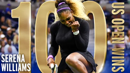 Serena Williams și-a zdrobit adversara în sferturi la US Open! Americanca devine al doilea star al tenisului cu 100 de victorii la New York și a egalat un record deținut de Simona Halep