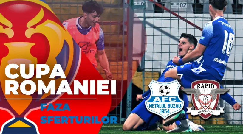 Metalul Buzău n-a mai reușit surpriza și cu Rapid, deși i-a dat o replică bună mai bine de o repriză. Echipa lui Valentin Stan părăsește Cupa României în sferturi