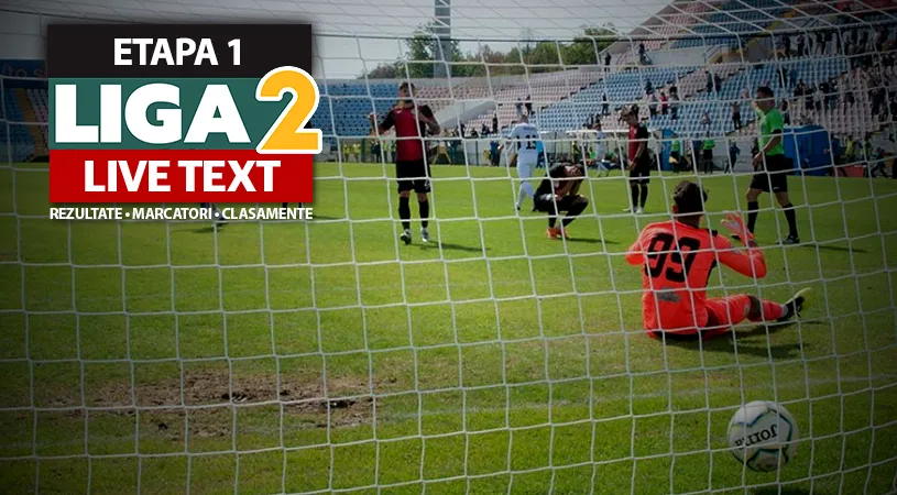 Rapid câștigă la două goluri în prima etapă din Liga 2, cu  Viitorul Pandurii. Toate rezultatele rundei