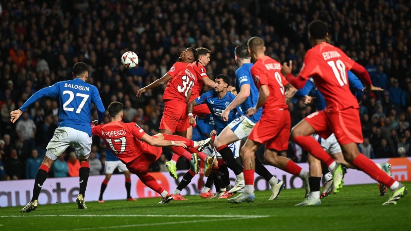 Englezii au reacționat la faza care a răsturnat soarta meciului Rangers - FCSB 4-0. Verdict despre momentul controversat și golul anulat lui Miculescu