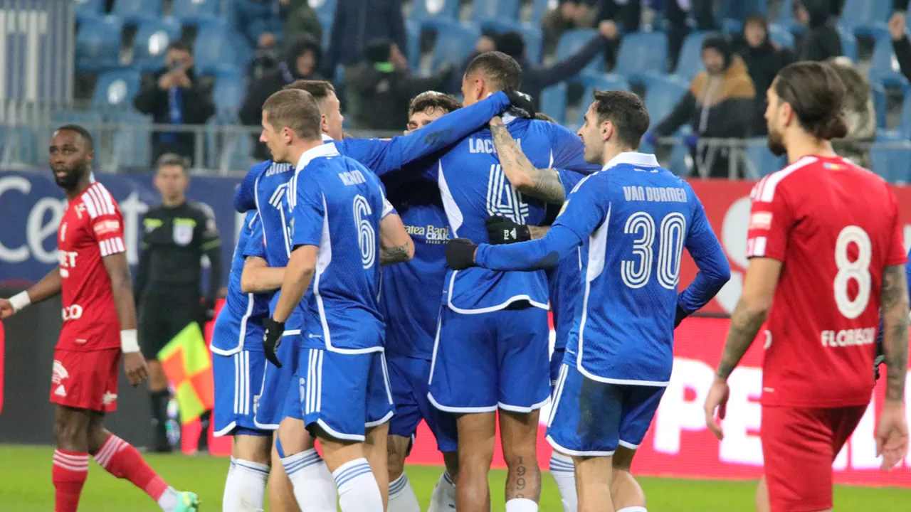 FC U Craiova - FC Botoșani 2-0 în etapa a 19-a din Superliga. Bauza dă lovitura, iar Adrian Mititelu jubilează pe „Ion Oblemenco”