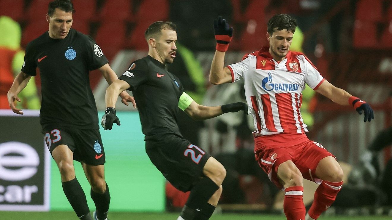 Roşu direct! Fază controversată în Steaua Roşie - FCSB, în care a fost implicat Darius Olaru
