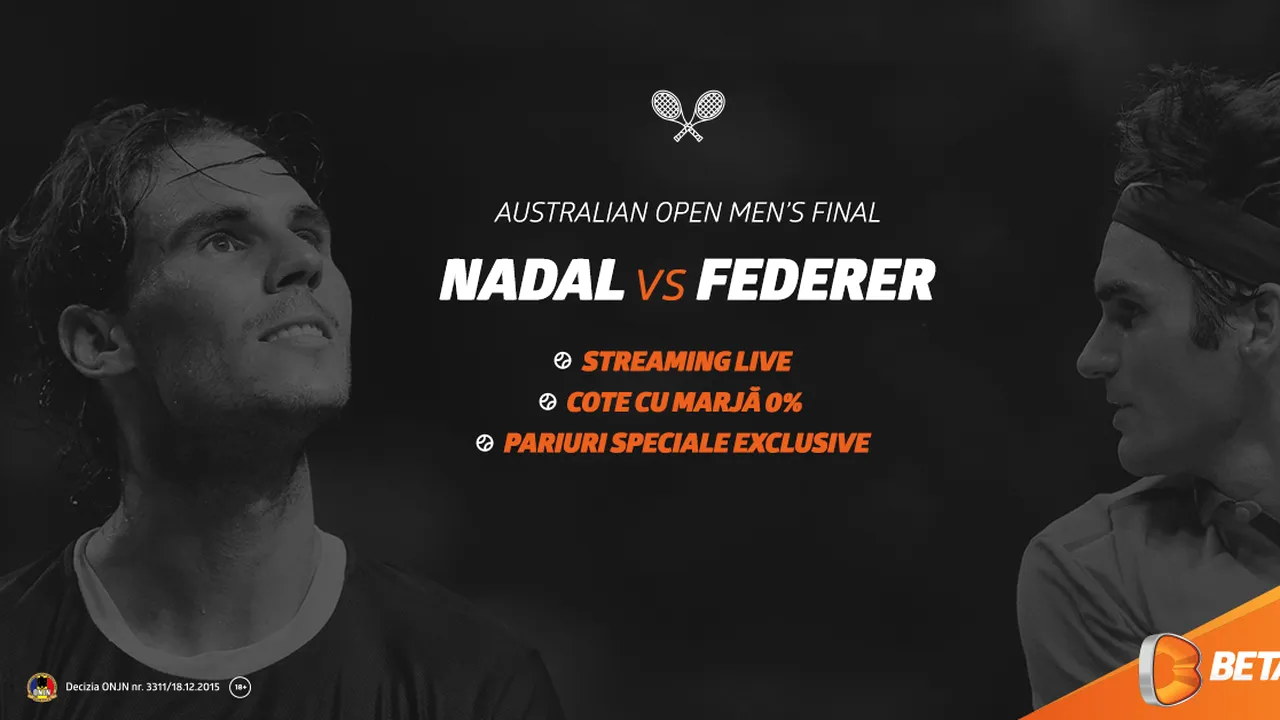 (P) Nadal - Federer, doi titani în finala Australian Open