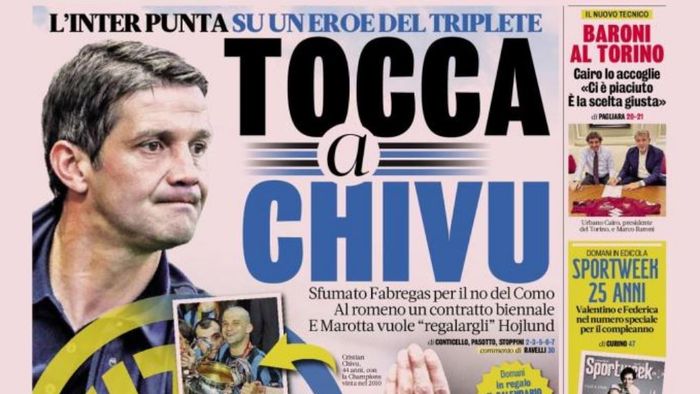 Cristi Chivu, pe prima pagină din Gazzetta dello Sport. Moment istoric pentru român