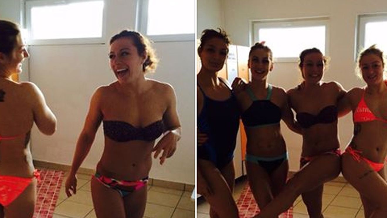 FOTO | Ziua chimonourilor deschise. Componentele lotului olimpic de judo s-au pozat în costume de baie. "Atenție, feriți capul!"