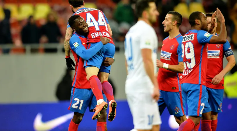 Bucurie în fața nimănui. Steaua - Pandurii 3-1, însă revenirea pe primul loc a fost sărbătorită cu un stadion pustiu