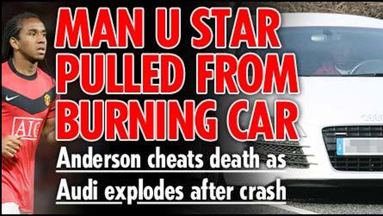 Anderson, aproape de dezastru! A fost scos în ultima clipă dintr-un automobil în flăcări!