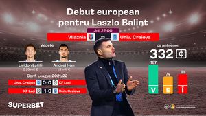 ADVERTORIAL | Prinde SuperCote și SuperPariuri la Vllaznia – Universitatea Craiova