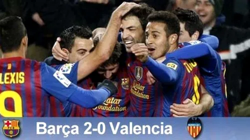 Formalitate îndeplinită: 3-1 cu Valencia la general ** Barcelona s-a calificat în cea de-a 35-a finală a Cupei Regelui din istoria clubului