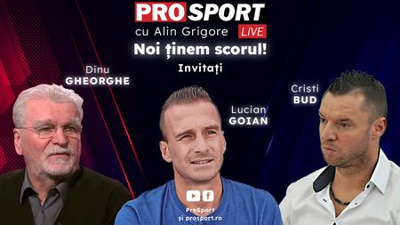ProSport Live, ediție specială pe prosport.ro! Dinu Gheorghe, Cristi Bud și Lucian Goian discută despre Supercupa României: CFR Cluj - Sepsi Sf. Gheorghe