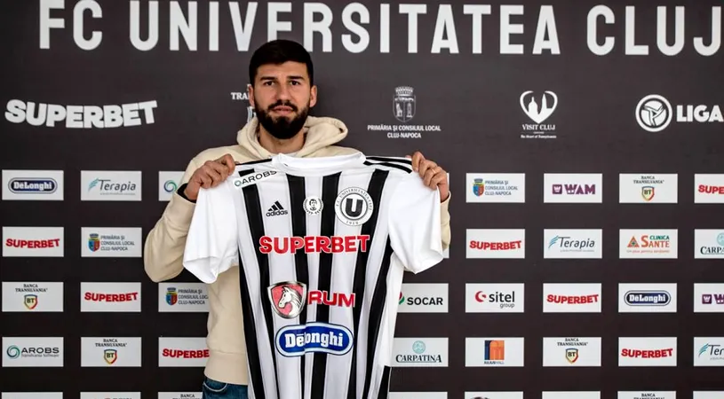 OFICIAL | Florin Ilie, a doua achiziție perfectată de ”U” Cluj. Fundașul care în acest sezon aproape că n-a existat la UTA e prezentat de noua sa echipă drept un ”turn de control în centrul defensivei noastre”