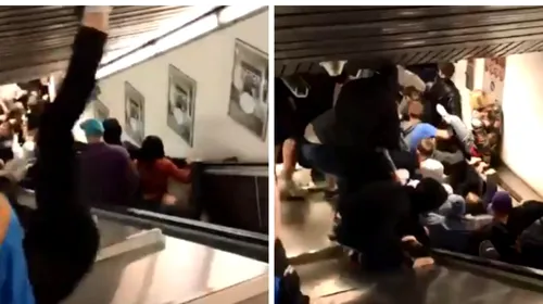 Haos la metroul din Roma, chiar înaintea meciului cu ȚSKA Moscova. VIDEO | O scară rulantă s-a prăbușit și a provocat victime