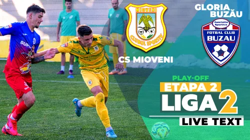 Etapa a doua din play-off-ul Ligii 2 începe tot cu o remiză, tot cu Gloria Buzău oaspete. CS Mioveni salvează un punct dintr-un meci în care fotbalul a avut ambasadori modești