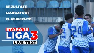 Etapa 15 Liga 3 | CSM Vaslui, Înainte Modelu și Unirea Alba Iulia au înscris cele mai multe goluri. Minaur Baia Mare a fost umilită acasă, Știința Poli Timișoara n-a câștigat la Sântana!
