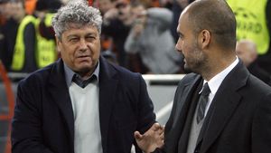 Uite cum Lucescu încearcă să-i vândă un jucător amicului Guardiola!** Vezi discuția dintre cei doi antrenori