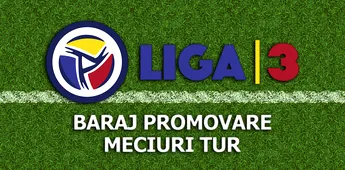 Manșa tur a barajului de promovare în Liga 3. Scorul zilei, obținut de campioana din Ilfov. Formația care ar putea urca direct în Liga 2 a fost umilită acasă