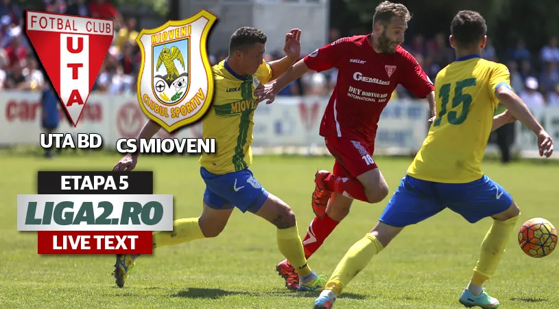 UTA - CS Mioveni 0-0.** Remiză pe 