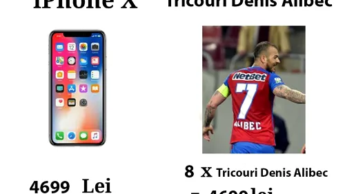 Ce evenimente ați putea vedea cu banii pe care îi dați pentru un iPhone X? Un tricou cu Alibec, mai scump decât unul cu Messi!