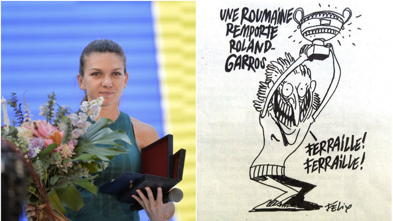 Se unesc pentru Halep! Plângere penală pentru Charlie Hebdo, după caricatura controversată la adresa Simonei: "Inacceptabil! O mojicie dezgustătoare"