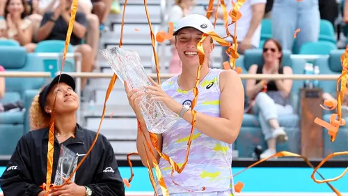 Fantast-Iga! Swiatek a cucerit turneul de la Miami după o finală incredibilă cu Naomi Osaka! Poloneza a ajuns la trei titluri consecutive în circuitul WTA | VIDEO