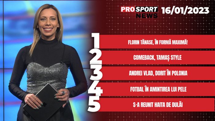 ProSport News | Florin Tănase, în formă maximă. S-a reunit haita de dulăi. Cele mai importante știri ale zilei | VIDEO