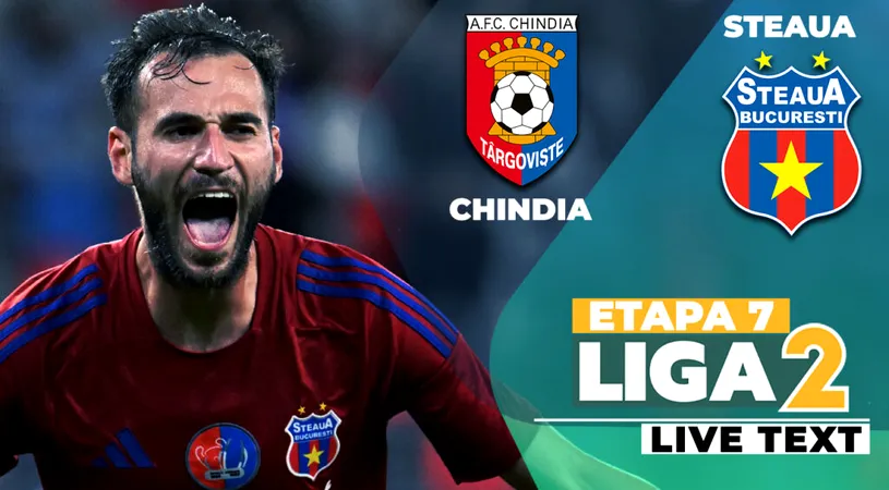Chindia câștigă entuziasmant cu Steaua, după o primă repriză dominată autoritar. Echipa lui Oprița o ia la vale în clasamentul Ligii 2