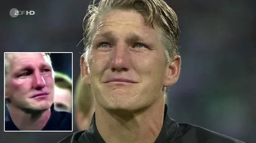 Lacrimi de LEGENDĂ‚. FOTO IMPRESIONANT | Imagini unice cu Bastian Schweinsteiger la ultimul meci în tricoul Germaniei