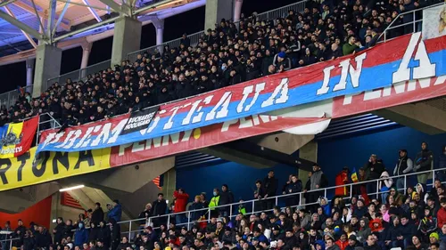 Suporterii CSA Steaua și-au făcut de cap în Ghencea, chiar în fața rivalilor din Peluza Nord a lui FCSB! Mesajul transmis de fanii „militarilor” în timpul meciului România - Grecia | FOTO