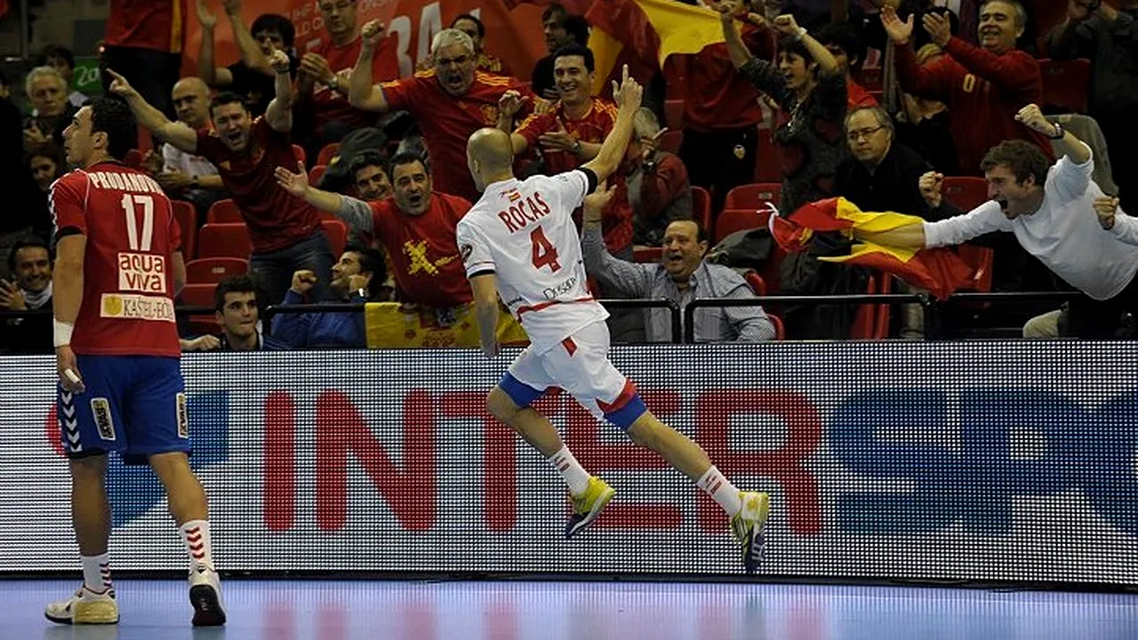 Spania, prima finalistă a Mondialului de handbal. **Ibericii au învins Slovenia