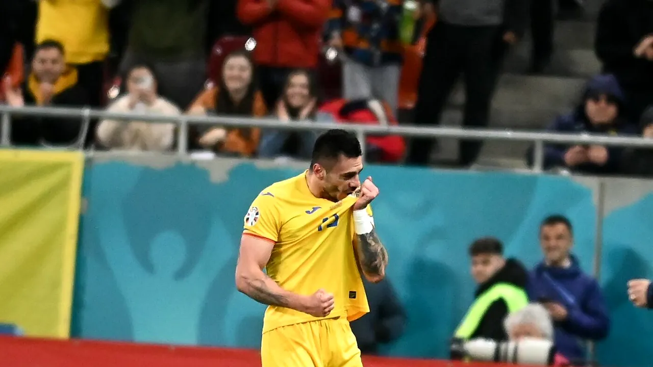 Andrei Burcă, emoționat după ce a înscris în România - Belarus 2-1. „A fost cel mai frumos gol pentru că l-am dat pentru țara mea! E o mândrie!”