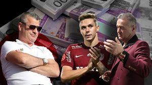 „Louis Munteanu tot la mine o să ajungă. Am vorbit cu Tati”. Gigi Becali a negociat din nou cu Nelu Varga transferul record pentru Superliga