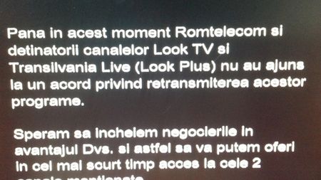 1,3 milioane de abonați nu mai pot vedea Liga 1. Romtelecom a scos din grila de programe Look TV și Look Plus. Administratorul Transilvania Look: "Negocierile cu ei se încheiaseră". Reacția reprezentanților Romtelecom