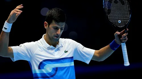 Novak Djokovic, învins dramatic în semifinalele Turneului Campionilor 2021! Liderul ATP ratează marea finală pentru al treilea an consecutiv