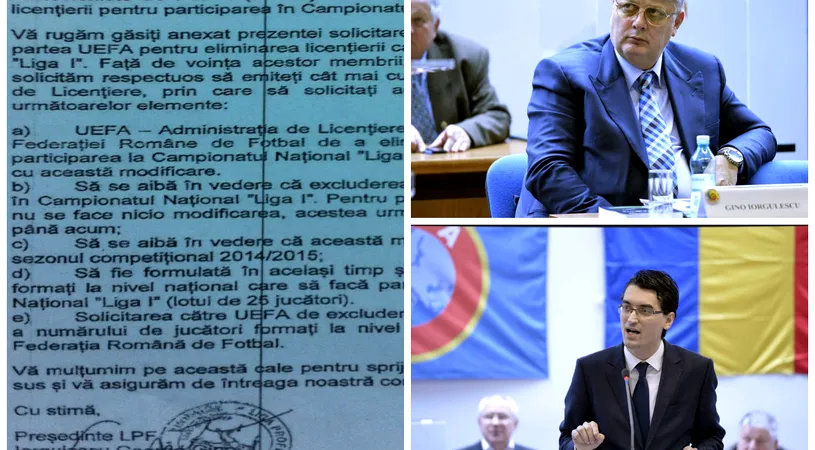 EXCLUSIV: Documentul intern prin care LPF solicită scoaterea licențelor pentru sezonul viitor. Ce modificări vrea să facă Gino Iorgulescu în regulamente