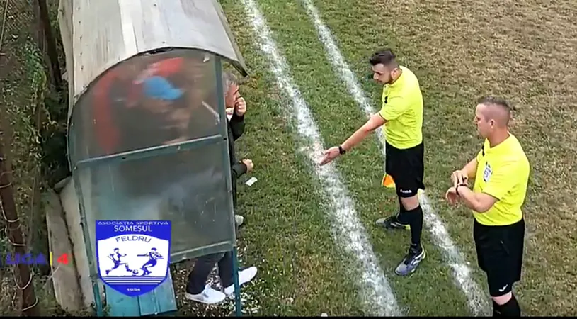 Se întâmplă în România! Arbitrul a oprit meciul și a poftit ”după gard” antrenorul și jucătorii de pe banca de rezerve dacă vor continua să procedeze la fel | VIDEO de senzație