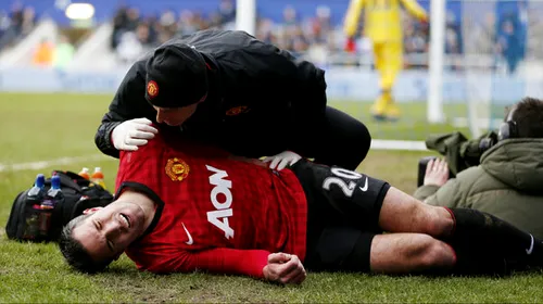 Accidentare stupidă pentru Van Persie:** olandezul s-a ciocnit de un cameraman la faza din care Rafael a marcat