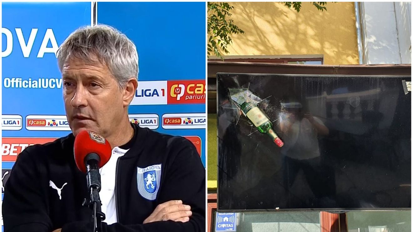 Suporterii Universității Craiova, răspuns genial după ce Cristiano Bergodi a răbufnit că nu trec peste ratarea calificării din Georgia | FOTO