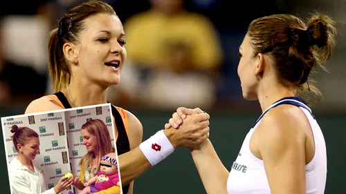 Halep a oferit imaginea săptămânii în tenisul mondial. Superb: înainte de disputa cu Radwanska, Simona i-a acordat autograf celui mai tânăr fan al ei
