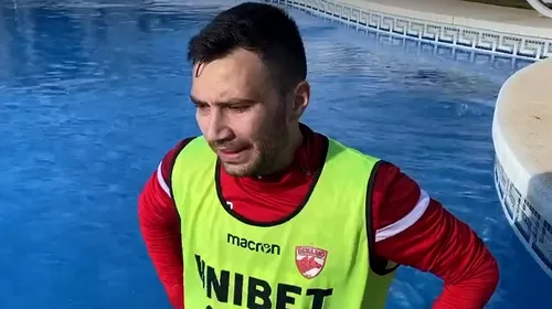 Alexandru Răuță, recuperare în piscină după antrenamentele intense: „Trebuie toți să tragem pentru că avem nevoie de puncte”. Care este noul obiectiv al lui Dinamo | EXCLUSIV VIDEO