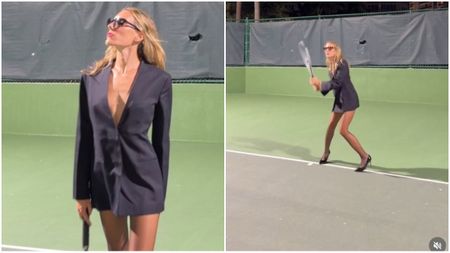 Antrenoarea de tenis care predă în rochii îndrăznețe și pantofi cu toc i-a atras atenția până și Virginiei Ruzici: „Este certificată”. VIDEO