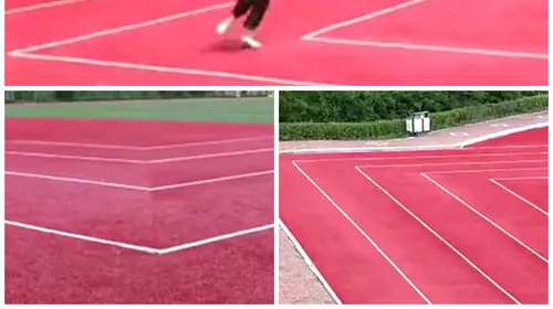 FOTO | Cea mai ciudată pistă de atletism: „E foarte greu să iei curbele și destul de ușor să cazi”