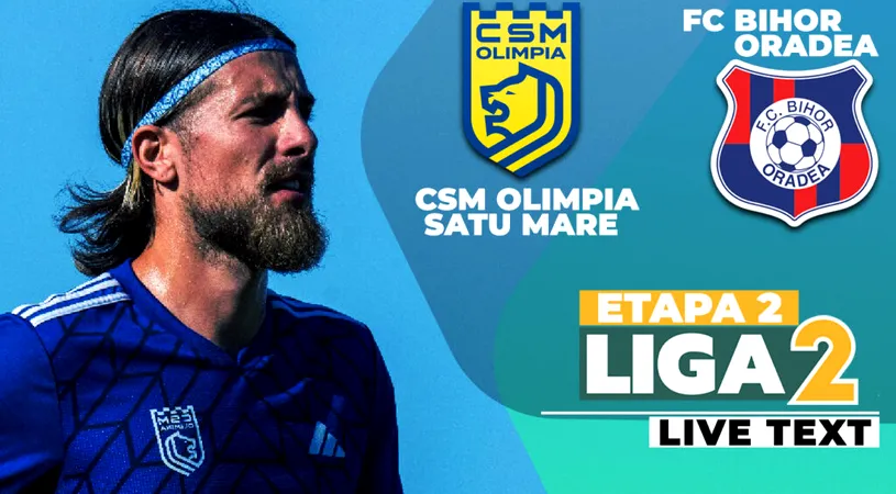 FC Bihor câștigă la scor contra CSM Olimpia, la primul meci din Liga 2 la Satu Mare după aproape opt ani! În ultimele opt minute de joc s-a înscris de trei ori