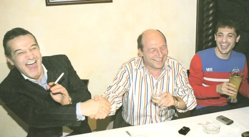 Cât a băut Traian Băsescu la celebra petrecere de la Golden Blitz, după sfertul UEFAntastic Steaua - Rapid. Rădoi: 