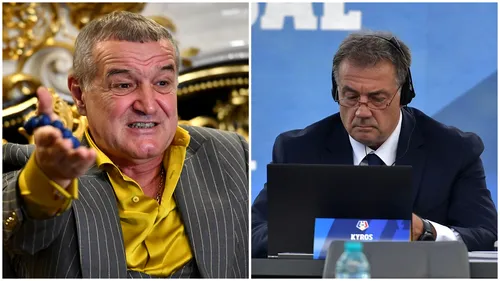 Gigi Becali îi cere lui Kyros Vassaras să aducă arbitri străini în Superliga, după golul anulat din CFR Cluj - FCSB: „Am primit telefoane să scoatem echipa de pe teren!”. VIDEO