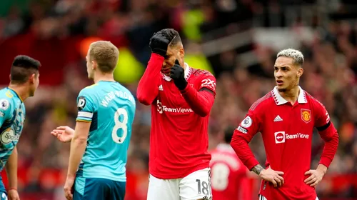 A lăsat-o pe Manchester United în 10 oameni și a început să plângă! Casemiro a încasat al doilea cartonaș roșu în doar câteva săptămâni
