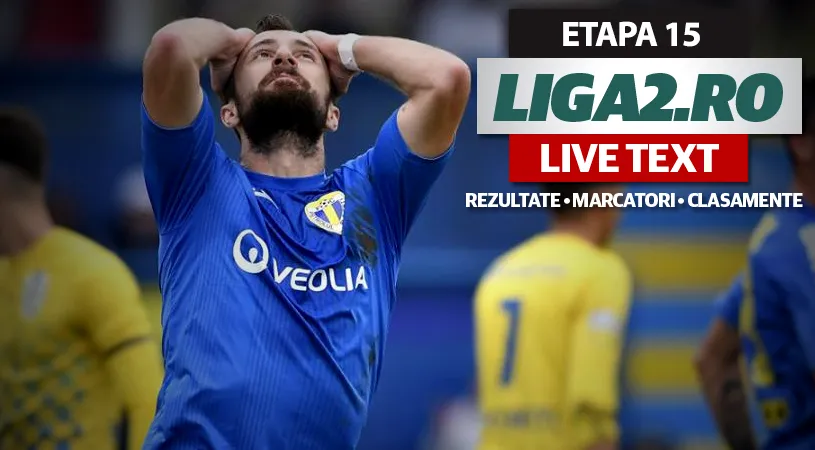Etapă nebună în Liga 2, cu răsturnări incredibile de scor. A fost haos la Constanța, Brăila și Timișoara, cu Farul, Petrolul și ACS Poli în prim-plan. Chindia a făcut scorul rundei.** Rezultatele și marcatorii