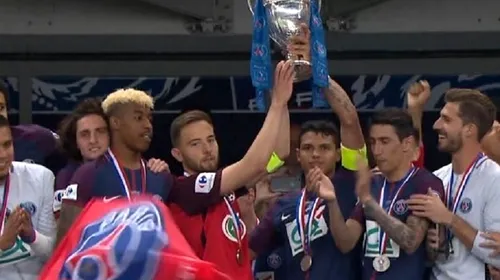 PSG a câștigat Cupa Franței și a făcut „tripla” pentru a treia oară în ultimii patru ani. VIDEO | Moment superb la final: căpitanul lui Les Herbiers a trăit cel mai frumos moment al carierei grație lui Thiago Silva. Când „granzii” își arată respectul pentru cei mici