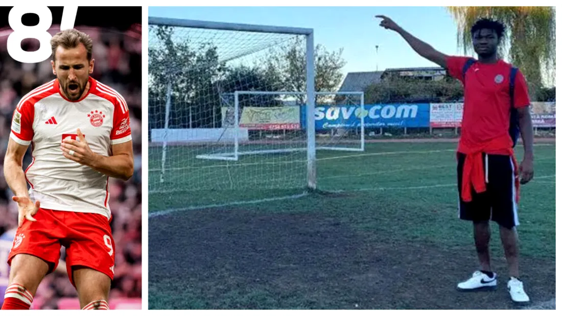 VIDEO | Harry Kane l-a copiat pe Asibey de la Fălticeni! Ghanezul Șomuzului a reușit un gol fabulos în meciul cu FC Bacău, iar englezul l-a urmat la aproape două ore distanță, la Munchen