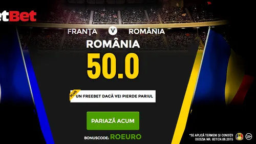 (P) NetBet spulberă cotele! Cotă 50 pentru victoria României!