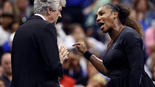 Prima sancțiune primită de Serena pentru momentele create în finala US Open! Organizatorii au pedepsit-o pentru trei „capete de acuzare”